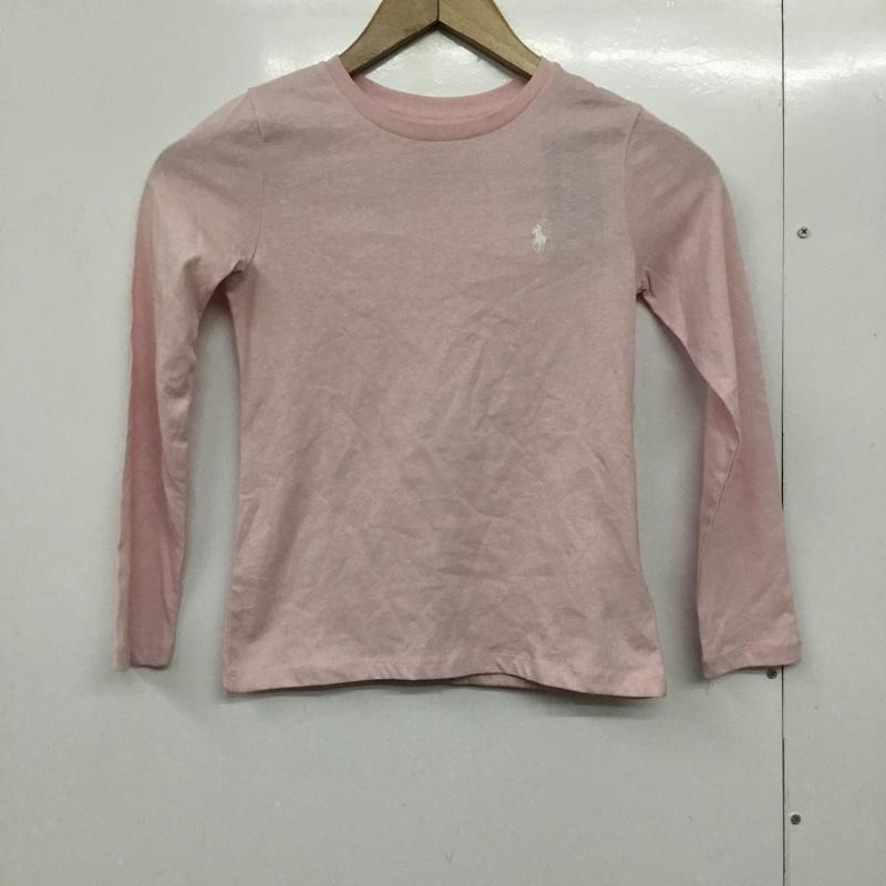 ポロラルフローレン POLO RALPH LAUREN Tシャツ 長袖 313854943001 キッズ ロンT 130 タグ付き 130cm ワンポイント 桃 / ピンク /  ガールズ USED 古着 中古 10144693
