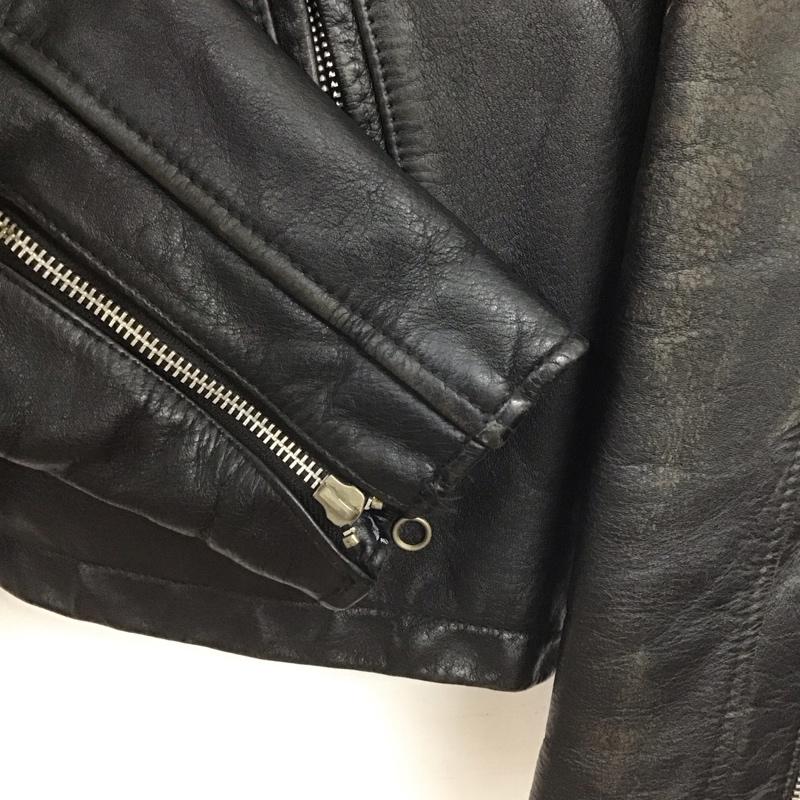 古着 USED ジャケット、上着 ジャンパー、ブルゾン レザージャケット ライダースジャケット アウター M 無地 黒 / ブラック /  メンズ USED 古着 中古 10148201
