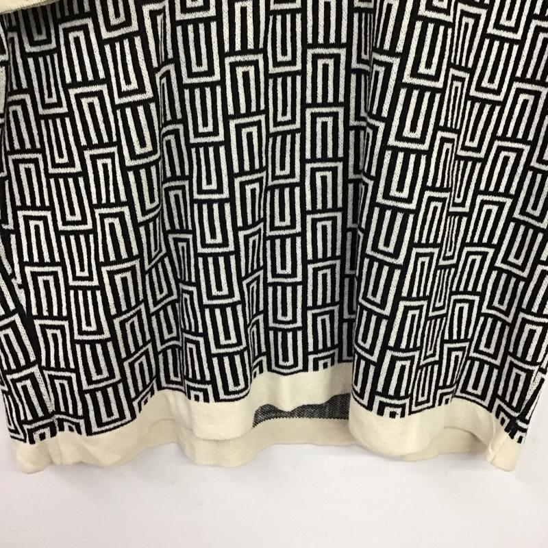 ザラ ZARA ポロシャツ 半袖 半袖ポロシャツ カラーシャツ 半袖カットソー M 総柄 黒 / ブラック / X アイボリー / アイボリー /  メンズ USED 古着 中古 10151088
