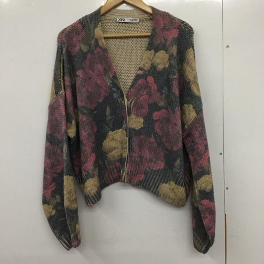ザラ ZARA カーディガン 長袖 M  マルチカラー / マルチカラー /  レディース USED 古着 中古 10133456