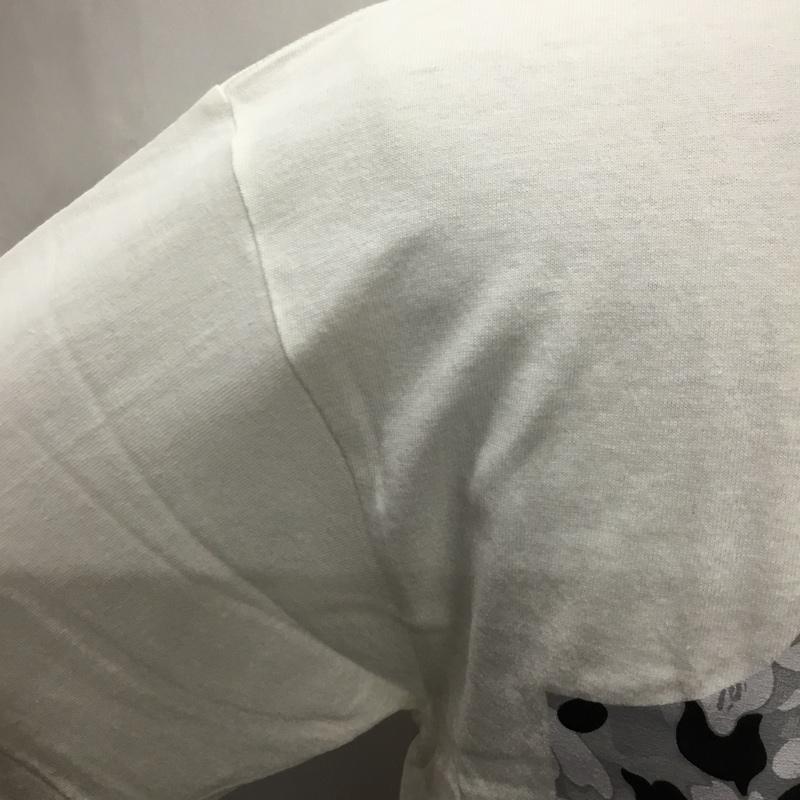 ベイプ BAPE Tシャツ 半袖 半袖カットソー プリントTシャツ クルーネックカットソー M プリント 白 / ホワイト /  メンズ USED 古着 中古 10114088