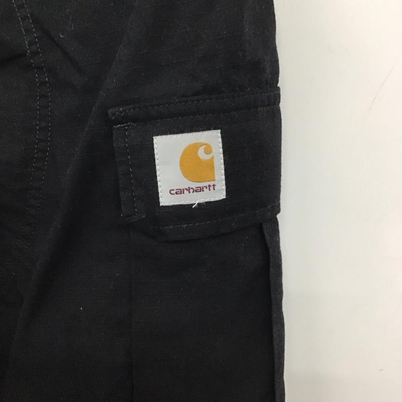 カーハート Carhartt パンツ ワークパンツ、ペインターパンツ ワークパンツ ミリタリーパンツ ワイドパンツ 34インチ ロゴ、文字 黒 / ブラック /  メンズ USED 古着 中古 10137773
