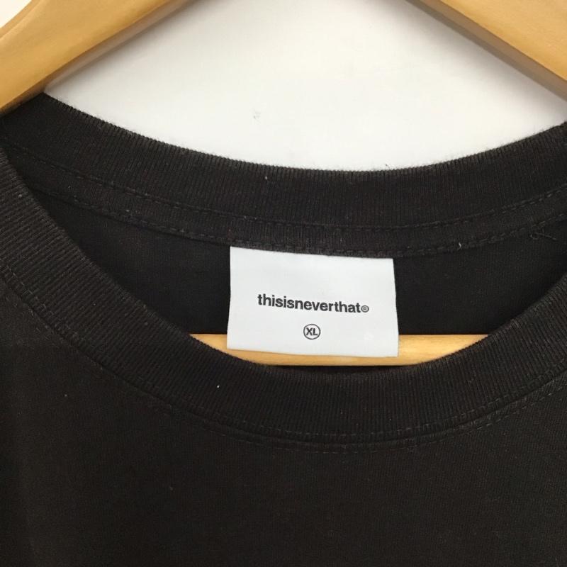 ディスイズネバーザット thisisneverthat Tシャツ 半袖 半袖カットソー プリントTシャツ クルーネックカットソー XL ロゴ、文字 ダークグレー / ダークグレー /  メンズ USED 古着 中古 10145713