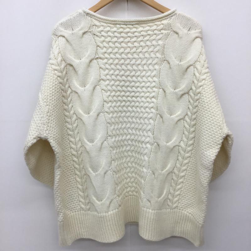 アメリカンホリック AMERICAN HOLIC ニット、セーター 長袖 HA17L2C0300 L 無地 白 / ホワイト /  レディース USED 古着 中古 10140941