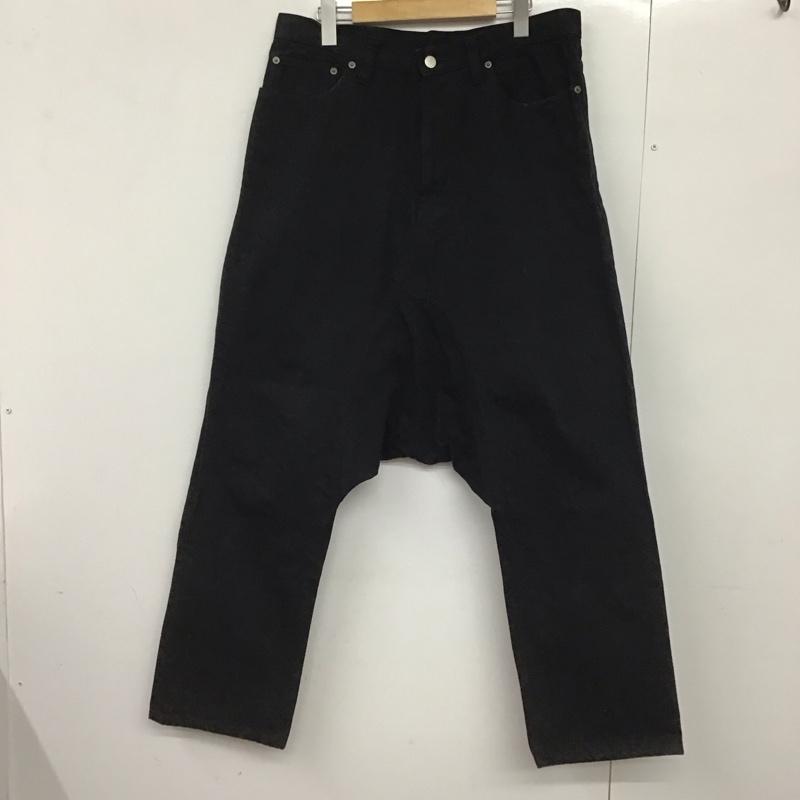 古着 USED パンツ デニム、ジーンズ mb there is a reason for all of the design サルエルパンツ ワイドパンツ L 無地 黒 / ブラック /  メンズ USED 古着 中古 10147462