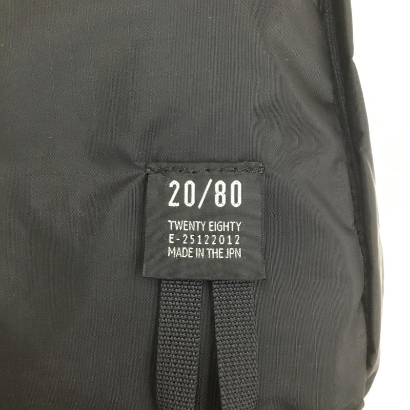 テゥエンティーエイティー 20/80 リュックサック、デイパック リュックサック、デイバッグ RIP STOP NYLON DAY PACK WITH SIDE POCKET ロゴ、文字 黒 / ブラック /  メンズ USED 古着 中古 10107284