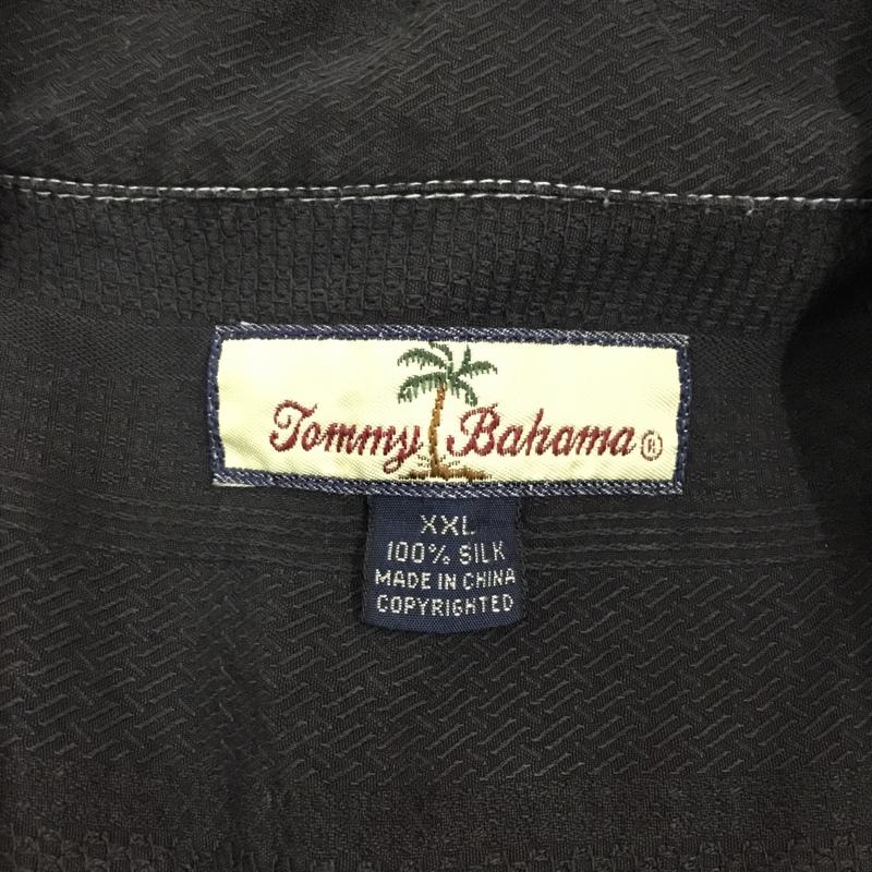 トミーバハマ Tommy Bahama シャツ、ブラウス 半袖 半袖シャツ カラーシャツ 半袖カットソー ポケットシャツ XXL 総柄 黒 / ブラック /  メンズ USED 古着 中古 10114842
