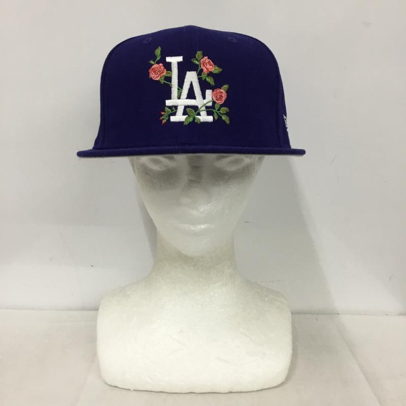 ニューエラ NEW ERA 帽子 キャップ LA ロサンゼルス ドジャース メジャーリーグ 9FIFTY 花 刺繍 ロゴ、文字 青 / ブルー /  メンズ USED 古着 中古 10150598