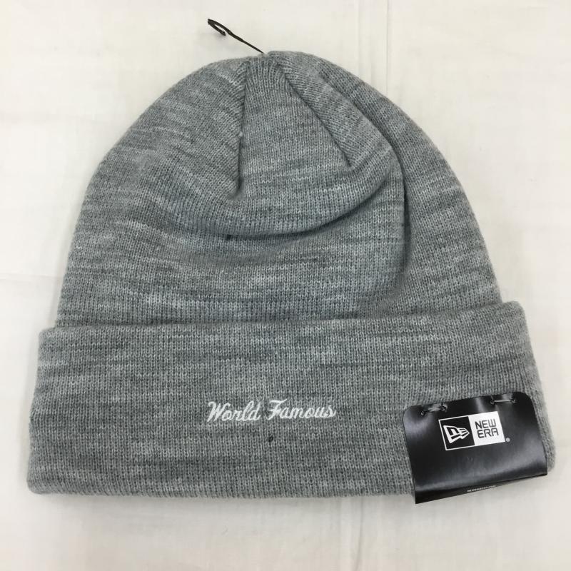 ニューエラ NEW ERA 帽子 ニット帽 supreme box logo beanie カモ ロゴ、文字 灰 / グレー /  メンズ USED 古着 中古 10138068