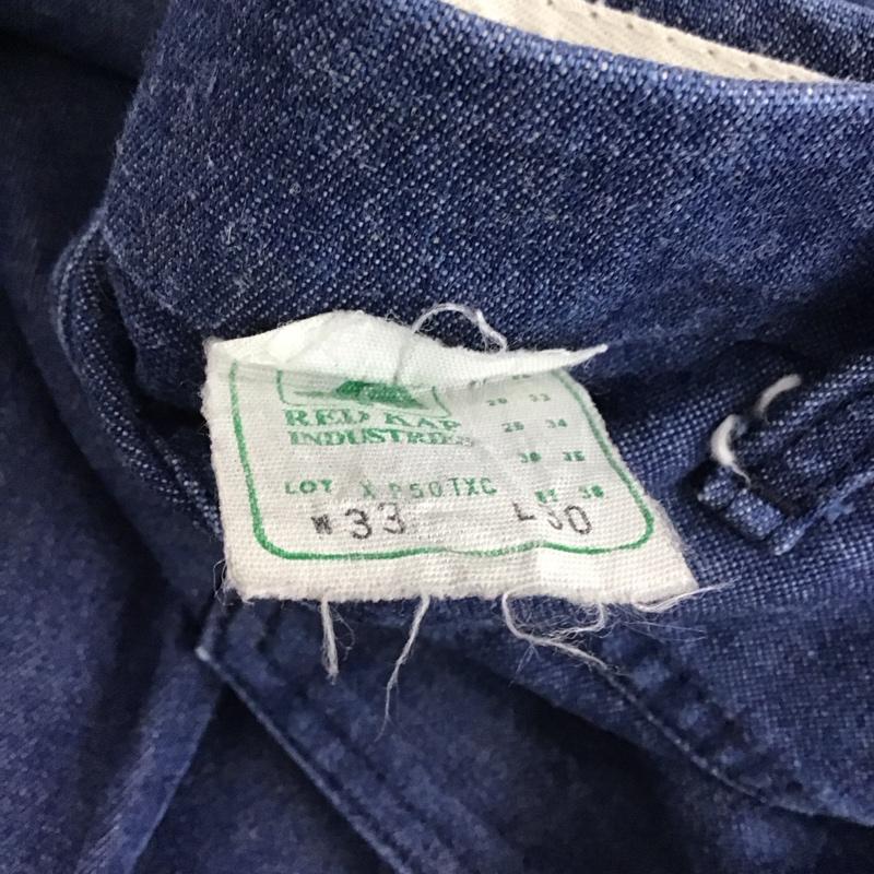 レッドキャップ RED KAP パンツ デニム、ジーンズ デニムパンツ ワイドパンツ カジュアルパンツ 33インチ 無地 インディゴ / インディゴ /  メンズ USED 古着 中古 10130695
