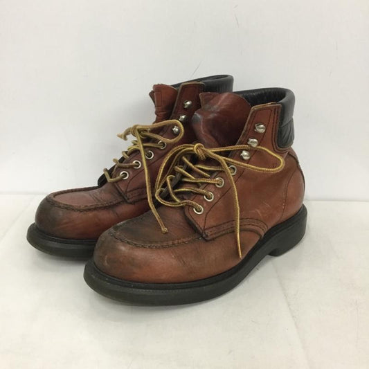 レッドウィング RED WING ブーツ ショートブーツ 8804 SUPER SOLE MOC-TOE 5.5D US：5.5 ロゴ、文字 茶 / ブラウン /  レディース USED 古着 中古 10138479