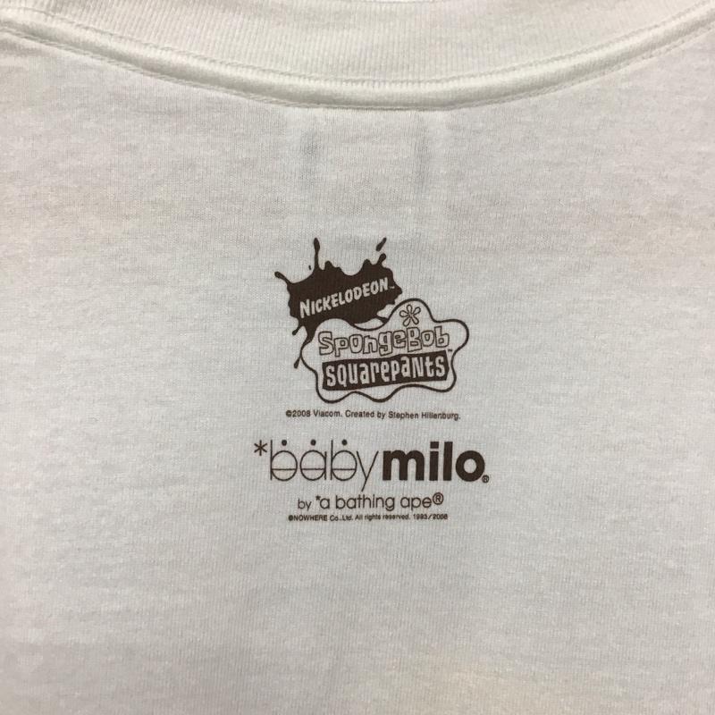 アベイシングエイプ A BATHING APE Tシャツ 半袖 半袖カットソー プリントTシャツ クルーネックカットソー スポンジボブ L プリント 白 / ホワイト /  メンズ USED 古着 中古 10131634