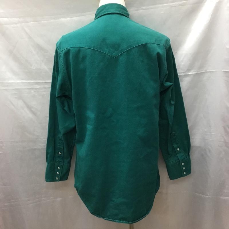 カーハート Carhartt シャツ、ブラウス 長袖 長袖シャツ カラーシャツ ポケットシャツ 長袖カットソー ロゴ、文字 緑 / グリーン /  メンズ USED 古着 中古 10115024