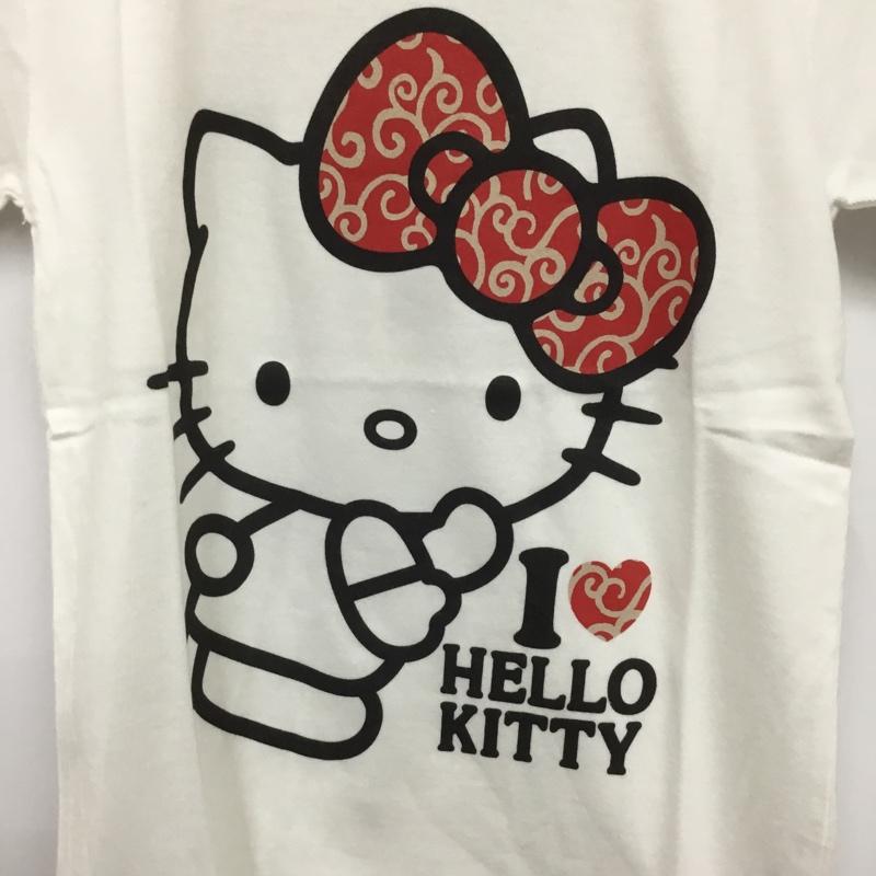 豊天商店 ぶーでんしょうてん Tシャツ 半袖 サンリオ キティちゃん 120cm プリント X キャラクター 白 / ホワイト /  ガールズ USED 古着 中古 10134370
