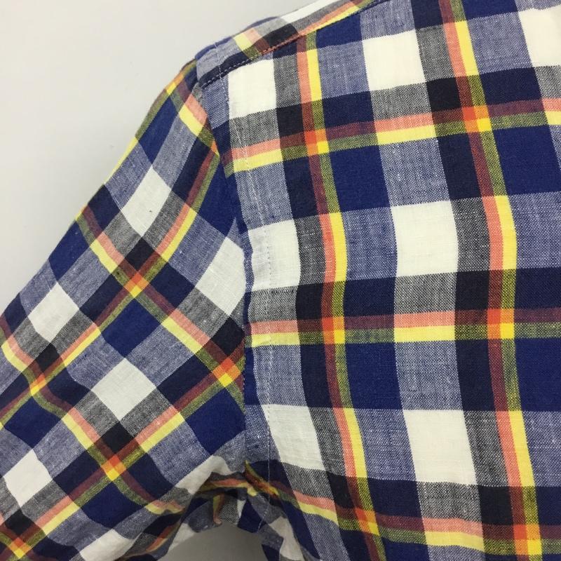 バーバリーブラックレーベル BURBERRY BLACK LABEL シャツ、ブラウス 長袖 D1M04-803-28 チェック リネン 麻 3 ワンポイント マルチカラー / マルチカラー /  メンズ USED 古着 中古 10119750