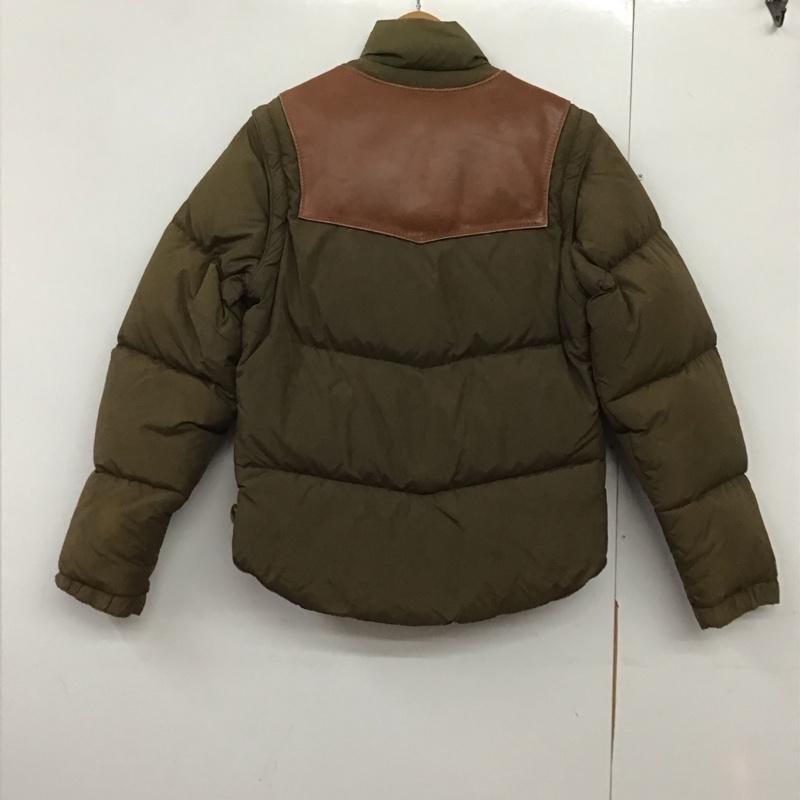 ショット schott ジャケット、上着 ダウンジャケット ジップアップジャケット ナイロンジャケット アウター ダウンジャケット 36 ロゴ、文字 カーキ / カーキ /  メンズ USED 古着 中古 10142331