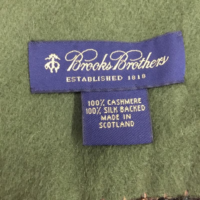 ブルックスブラザーズ BROOKS BROTHERS マフラー マフラー カシミヤ ペイズリー ロゴ、文字 カーキ / カーキ /  メンズ USED 古着 中古 10113639