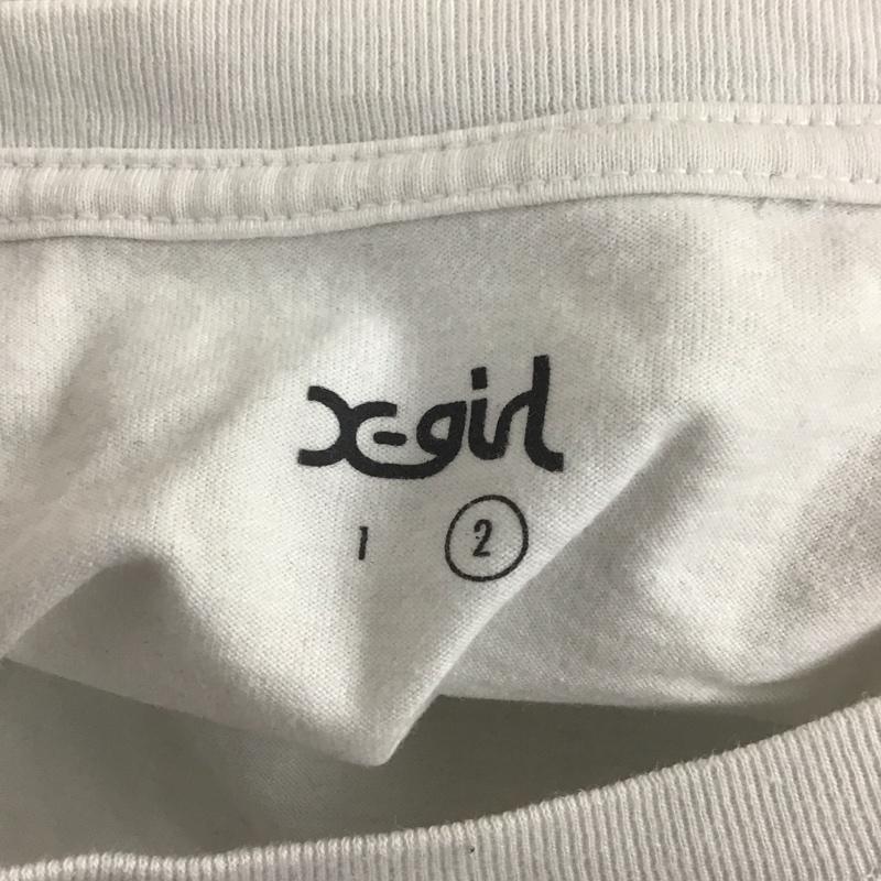 エックスガール X-girl Tシャツ 半袖 105208011002 クルーネック 2 ロゴ、文字 白 / ホワイト /  メンズ USED 古着 中古 10107066