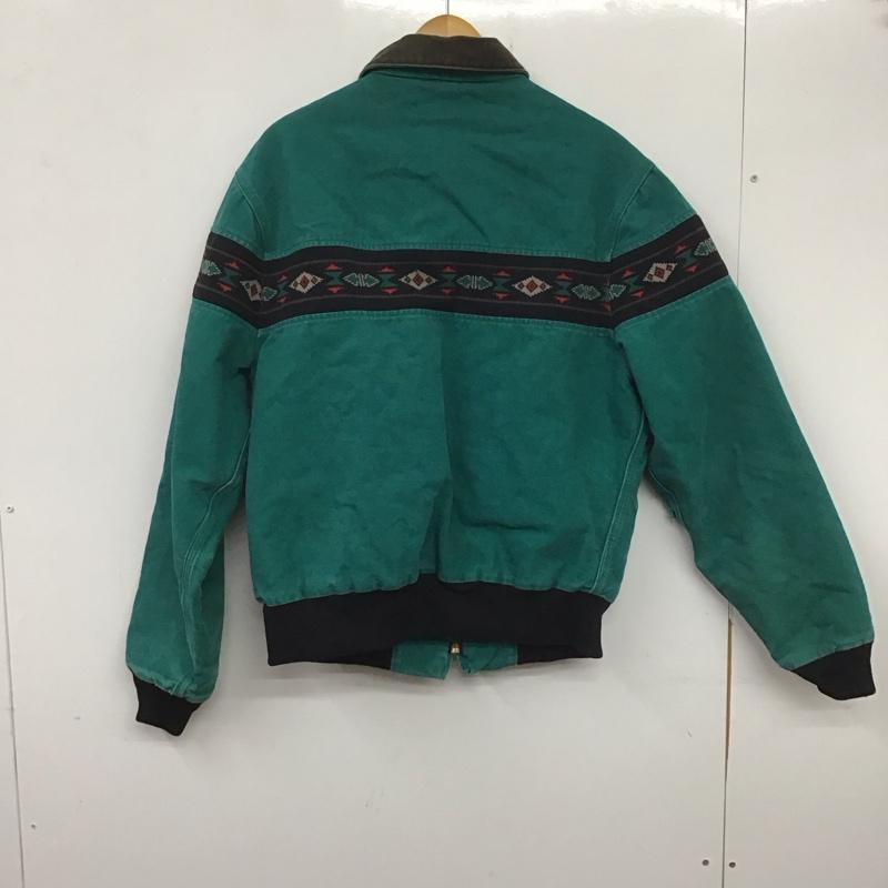 カーハート Carhartt ジャケット、上着 ジャンパー、ブルゾン ジップアップジャケット アウター 古着 ロゴ、文字 緑 / グリーン /  メンズ USED 古着 中古 10139053