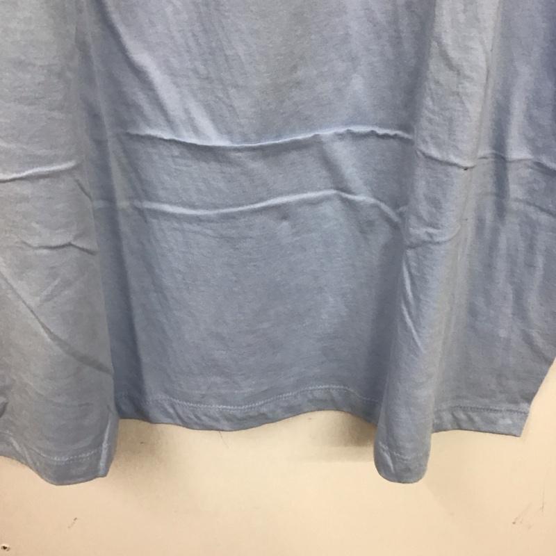 古着 USED Tシャツ 半袖 半袖カットソー プリントTシャツ Vネックカットソー XL ロゴ、文字 水色 / ライトブルー /  メンズ USED 古着 中古 10130115