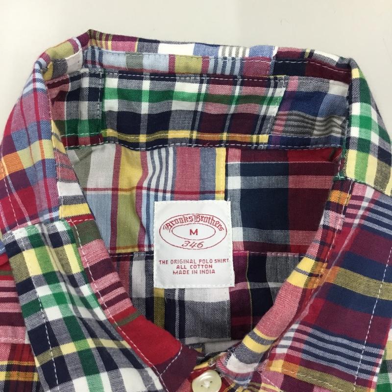 ブルックスブラザーズ BROOKS BROTHERS シャツ、ブラウス 半袖 ボタンダウン M チェック マルチカラー / マルチカラー /  メンズ USED 古着 中古 10111587