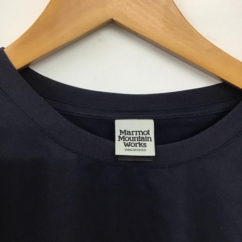 マーモット Marmot Tシャツ 半袖 tssmc401 WsMMWEmbroideryTShirts 半袖カットソー L 無地 紺 / ネイビー /  メンズ USED 古着 中古 10140751