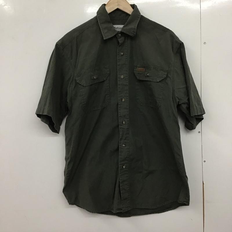 カーハート Carhartt シャツ、ブラウス 半袖 半袖シャツ 無地シャツ ポケットシャツ M ロゴ、文字 カーキ / カーキ /  メンズ USED 古着 中古 10146716