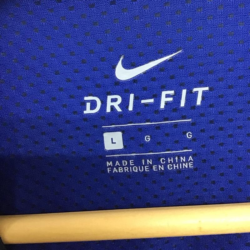 ナイキ NIKE Tシャツ 半袖 AQ4931-492 DRI-FIT パックプリント スポーツウェア トレーニングウェア タグ付き L ロゴ、文字 紺 / ネイビー /  メンズ USED 古着 中古 10135576