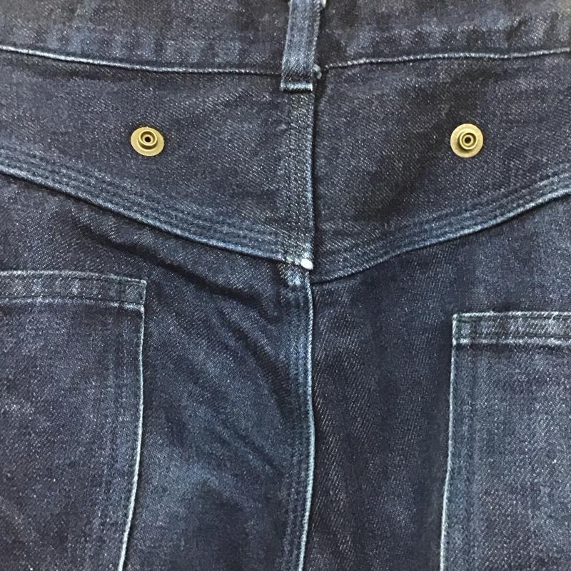 ヒューストン HOUSTON パンツ デニム、ジーンズ デニムパンツ ワイドパンツ ストレートパンツ カジュアルパンツ 34 ロゴ、文字 インディゴ / インディゴ /  メンズ USED 古着 中古 10120498