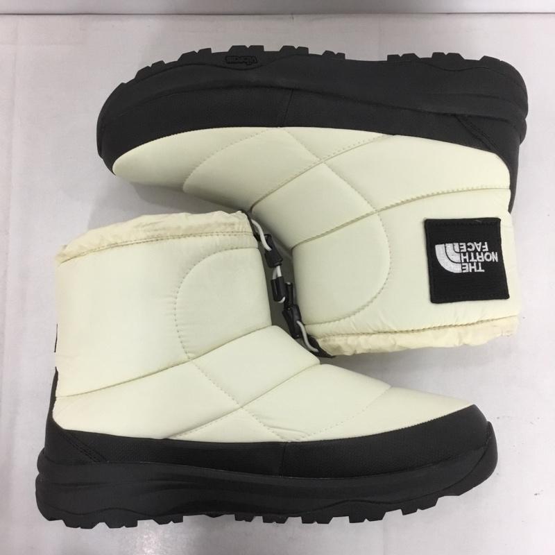 ザノースフェイス THE NORTH FACE アウトドアシューズ アウトドアシューズ NF52280 ヌプシ ブーティ ウォータープルーフ ロゴ ショート スノーブーツ 27cm 箱有 27.0cm ロゴ、文字 黒 / ブラック / X オフホワイト / オフホワイト /  メンズ USED 古着 中古 10140792