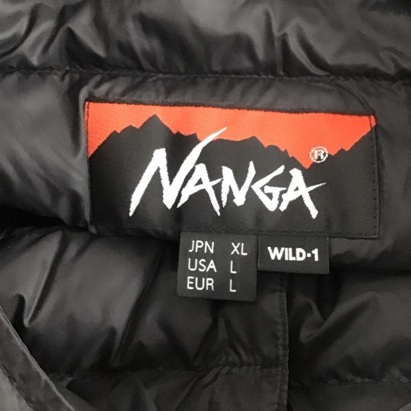 ナンガ NANGA ジャケット、上着 ジャケット、ブレザー K1WI05H4 インナーダウンカーディガン ノーカラージャケット 前ボタンジャケット XL 無地 黒 / ブラック /  メンズ USED 古着 中古 10106338