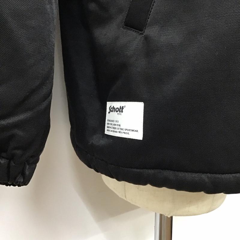 ショット schott ジャケット、上着 ジャケット、ブレザー 782-3252011 NCツイル コーチジャケット L ロゴ、文字 黒 / ブラック /  メンズ USED 古着 中古 10114042