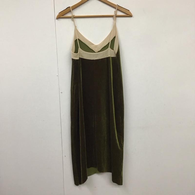 ザラ ZARA ワンピース ロングスカート S 無地 カーキ / カーキ /  レディース USED 古着 中古 10130369