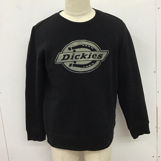ディッキーズ Dickies トレーナー 長袖 長袖トレーナー スウェット クルーネック リブスウェットカットソー XL ロゴ、文字 黒 / ブラック /  メンズ USED 古着 中古 10124512