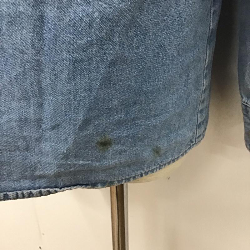 ディッキーズ Dickies シャツ、ブラウス 長袖 長袖シャツ デニムシャツ カジュアルシャツ ボタンダウンシャツ M 無地 インディゴ / インディゴ /  メンズ USED 古着 中古 10106605