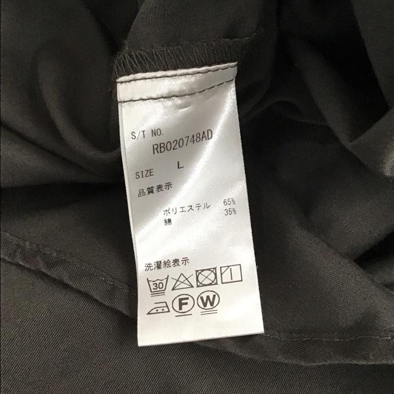 レイジブルー RAGEBLUE シャツ、ブラウス 長袖 長袖シャツ 無地シャツ カラーシャツ ミリタリーシャツ L ロゴ、文字 カーキ / カーキ /  メンズ USED 古着 中古 10130333