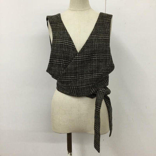 ハレ HARE トップス トップス HAL06086AK ビスチェ ベスト FREE チェック ベージュ / ベージュ / X 黒 / ブラック / X 茶 / ブラウン /  レディース USED 古着 中古 10118182