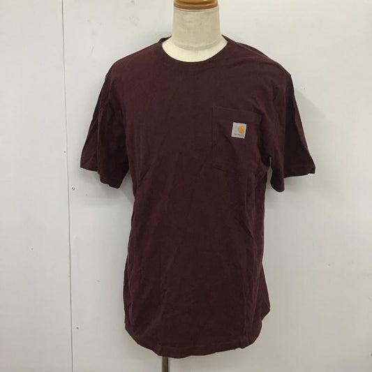 カーハート Carhartt Tシャツ 半袖 半袖 M ロゴ、文字 えんじ / ワインレッド /  メンズ USED 古着 中古 10112093