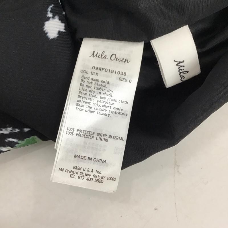 ミラオーウェン Mila Owen ワンピース ロングスカート 09WF0191038 0 総柄 黒 / ブラック /  レディース USED 古着 中古 10130516