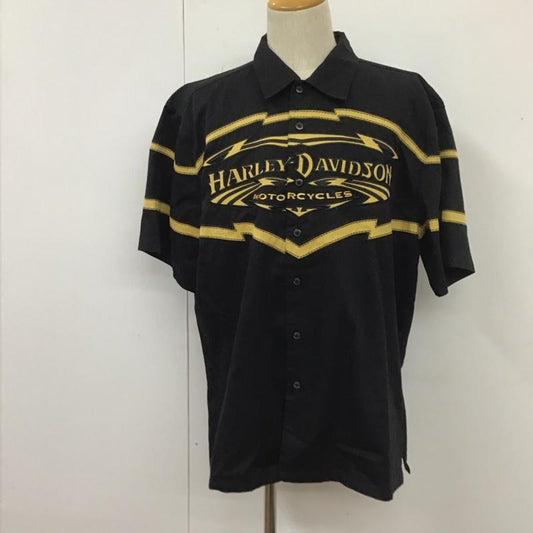 ハーレーダビッドソン Harley-Davidson シャツ、ブラウス 半袖 96366-08VM L ロゴ、文字 黒 / ブラック /  メンズ USED 古着 中古 10111869
