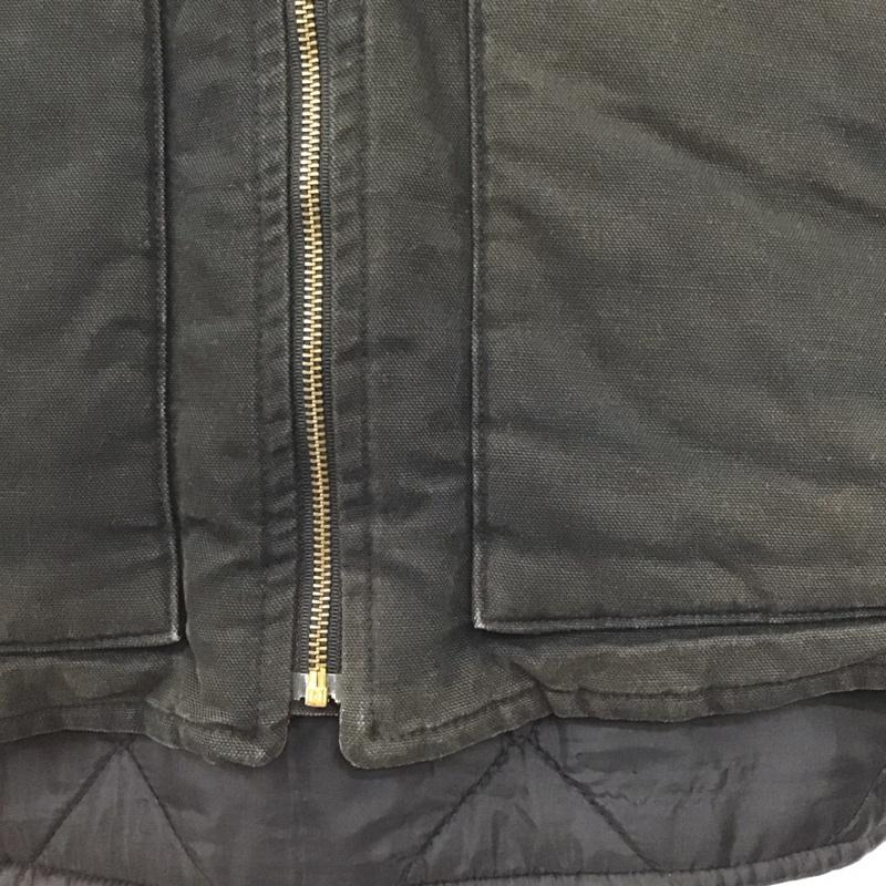 カーハート Carhartt ベスト ベスト ジップアップベスト ノースリーブカットソー アウター L ロゴ、文字 ダークグレー / ダークグレー /  メンズ USED 古着 中古 10146983