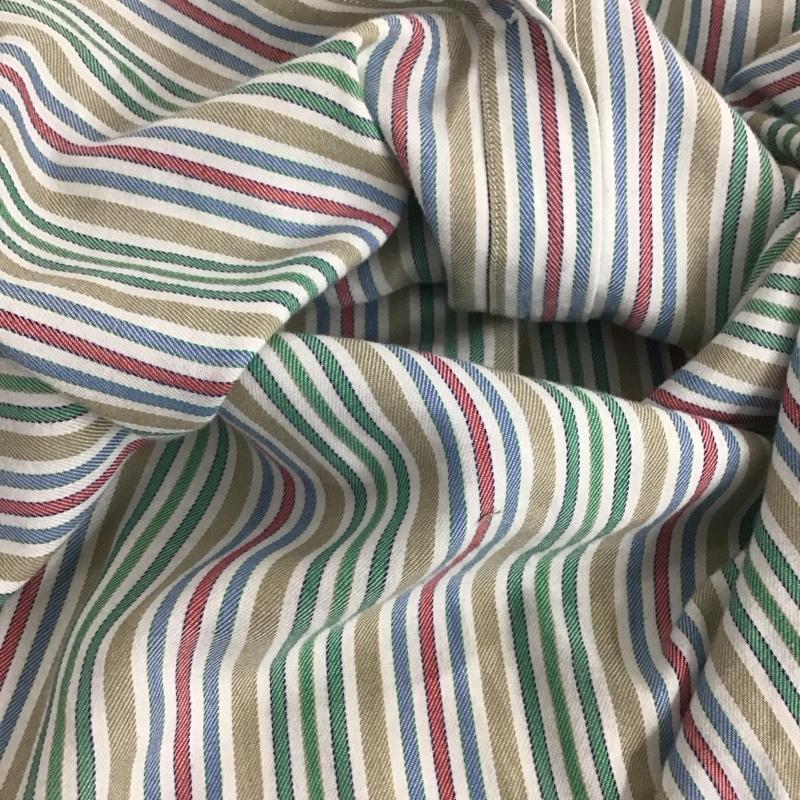 古着 USED シャツ、ブラウス 半袖 半袖シャツ ストライプシャツ ボタンダウンシャツ L ストライプ マルチカラー / マルチカラー /  メンズ USED 古着 中古 10142600