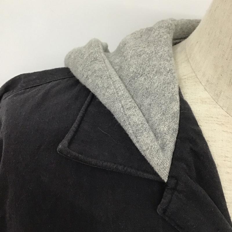 グラム glamb シャツ、ブラウス 七分袖 シャツジャケット フード付きシャツ 七分丈シャツ 3 無地 黒 / ブラック /  メンズ USED 古着 中古 10107498