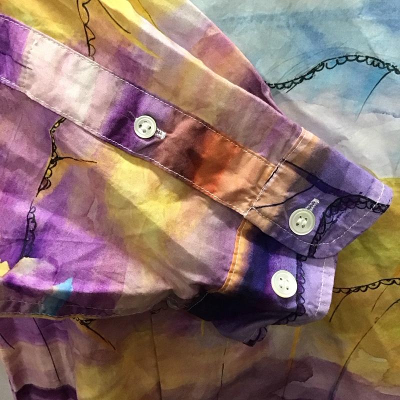 ニコアンド niko and... シャツ、ブラウス 長袖 X222ZA00AD ツモリチサト コラボ総柄シャツ 長袖シャツ L プリント マルチカラー / マルチカラー /  メンズ USED 古着 中古 10117511