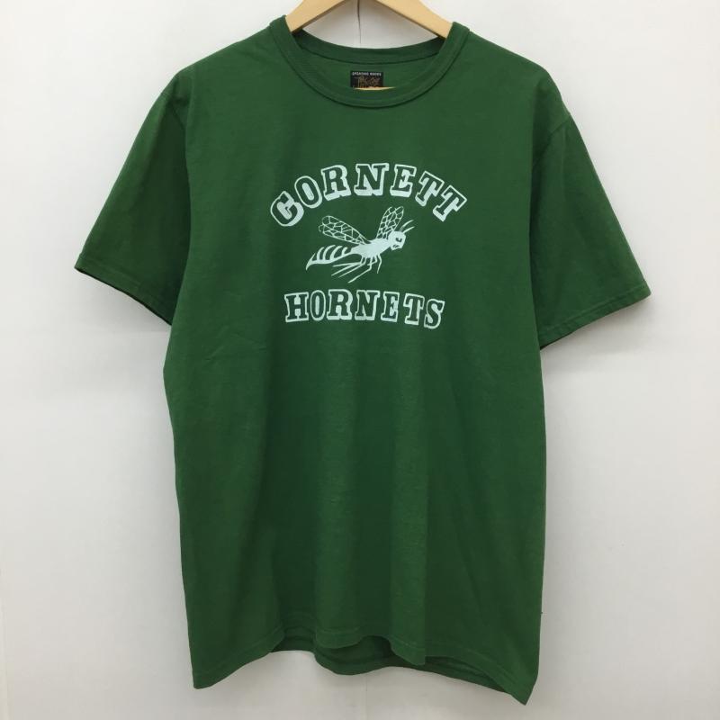 ザリアルマッコイズ THE REAL McCOY S Tシャツ 半袖 HORNETS TEE 40 ロゴ、文字 緑 / グリーン /  メンズ USED 古着 中古 10150950