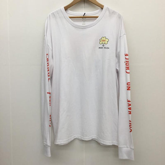 バンズボルト VANS VAULT カットソー 長袖 VANS VAULT Javier Calleja バビエル カジェハ XL ロゴ、文字 X プリント X キャラクター 白 / ホワイト /  メンズ USED 古着 中古 10112603