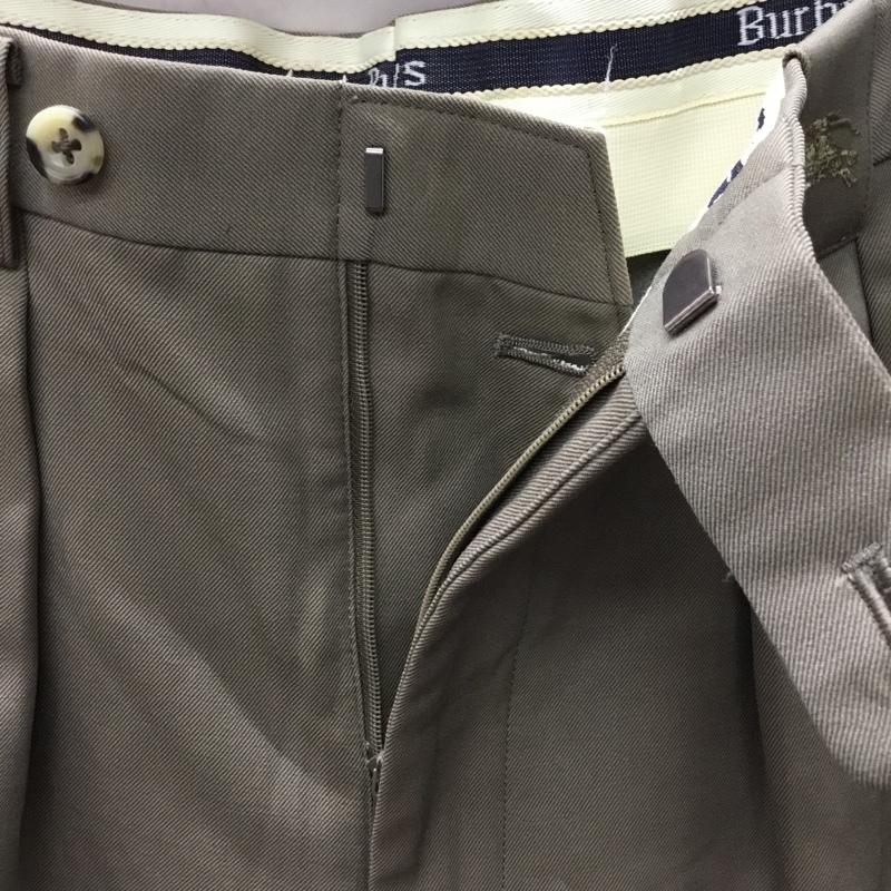 バーバリーズ BURBERRYS パンツ スラックス スラックスパンツ ワイドパンツ カジュアルパンツ 無地 ダークブラウン / ダークブラウン /  メンズ USED 古着 中古 10119418