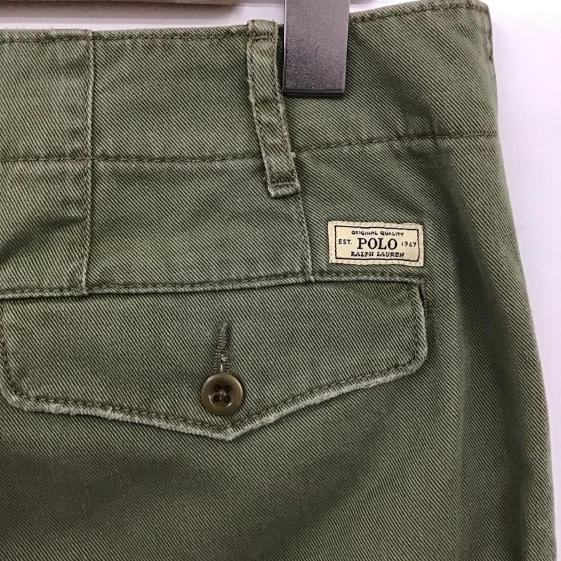 ラルフローレン RALPHLAUREN パンツ ワークパンツ、ペインターパンツ ワイドパンツ カジュアルパンツ ワークパンツ 4 無地 カーキ / カーキ /  レディース USED 古着 中古 10128947