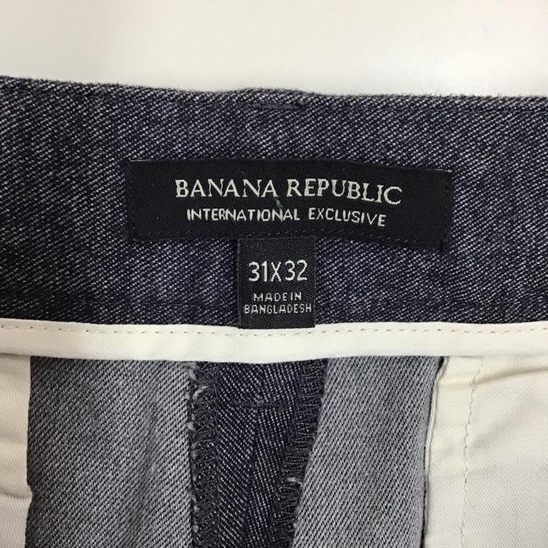バナナリパブリック BANANA REPUBLIC パンツ スラックス スリムスラックスパンツ センタータックパンツ 31インチ 無地 灰 / グレー /  メンズ USED 古着 中古 10116879