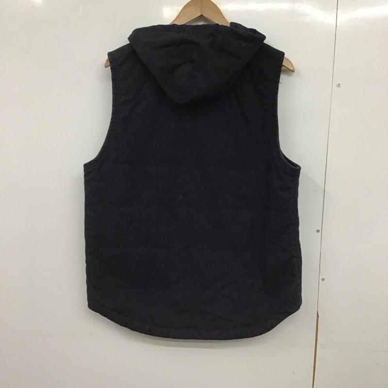 ラングラー Wrangler ベスト ベスト ジップアップベスト ノースリーブカットソー アウター M ロゴ、文字 紺 / ネイビー /  メンズ USED 古着 中古 10147267